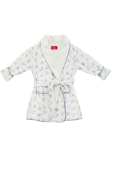 Skiing Blue Dressing Gown