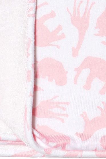 Safari Pink Towelling Blanket