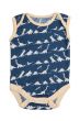 Blue Dinosaur Sleeveless Baby Vest