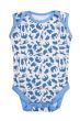 Safari Blue Sleeveless Baby Vest 