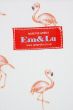 Em&Lu Flamingo Wash Bag Branding Detail