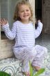 Lilac Blossom Striped T-Shirt Pyjama