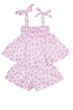 Ocean Pink Gathered Short Set