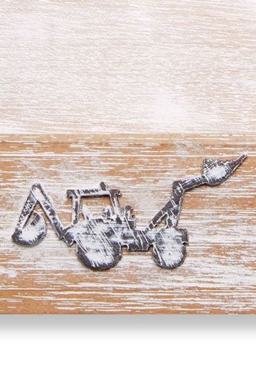 Tractor Grey Photo Frame Detail 1