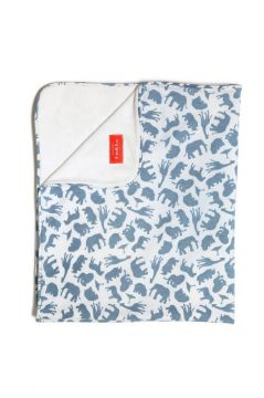 Safari Blue Towelling Blanket